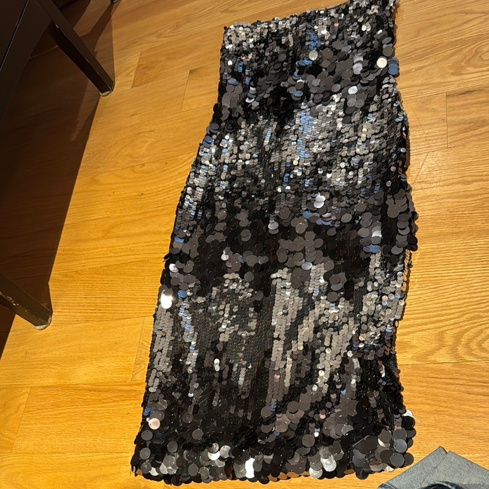 Black Sequin Skirt